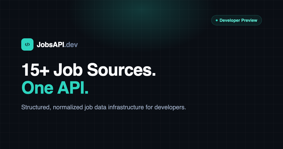 JobsAPI.dev — Job Data API